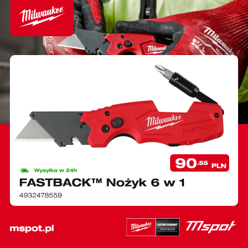 FASTBACK™ Nożyk 6 w 1 Milwaukee 4932478559 - kupisz w mspot.pl