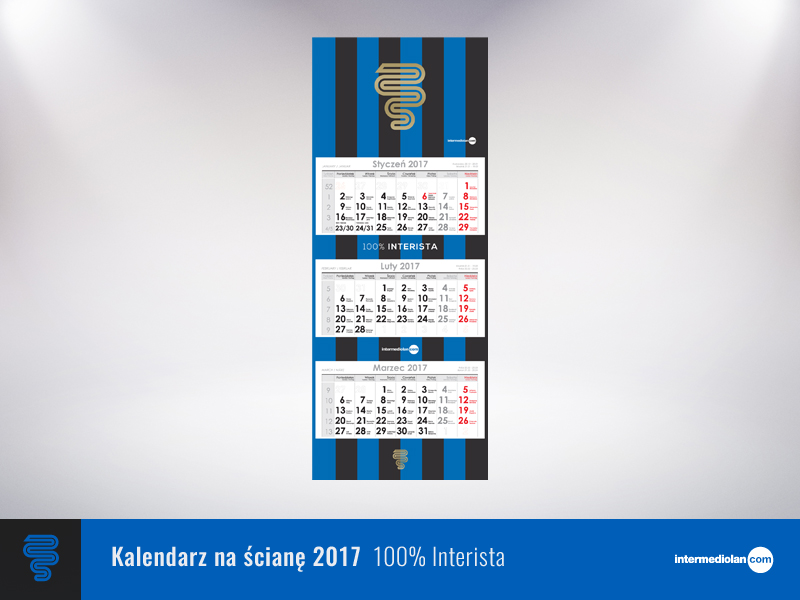 Kalendarz ścienny - Inter Mediolan